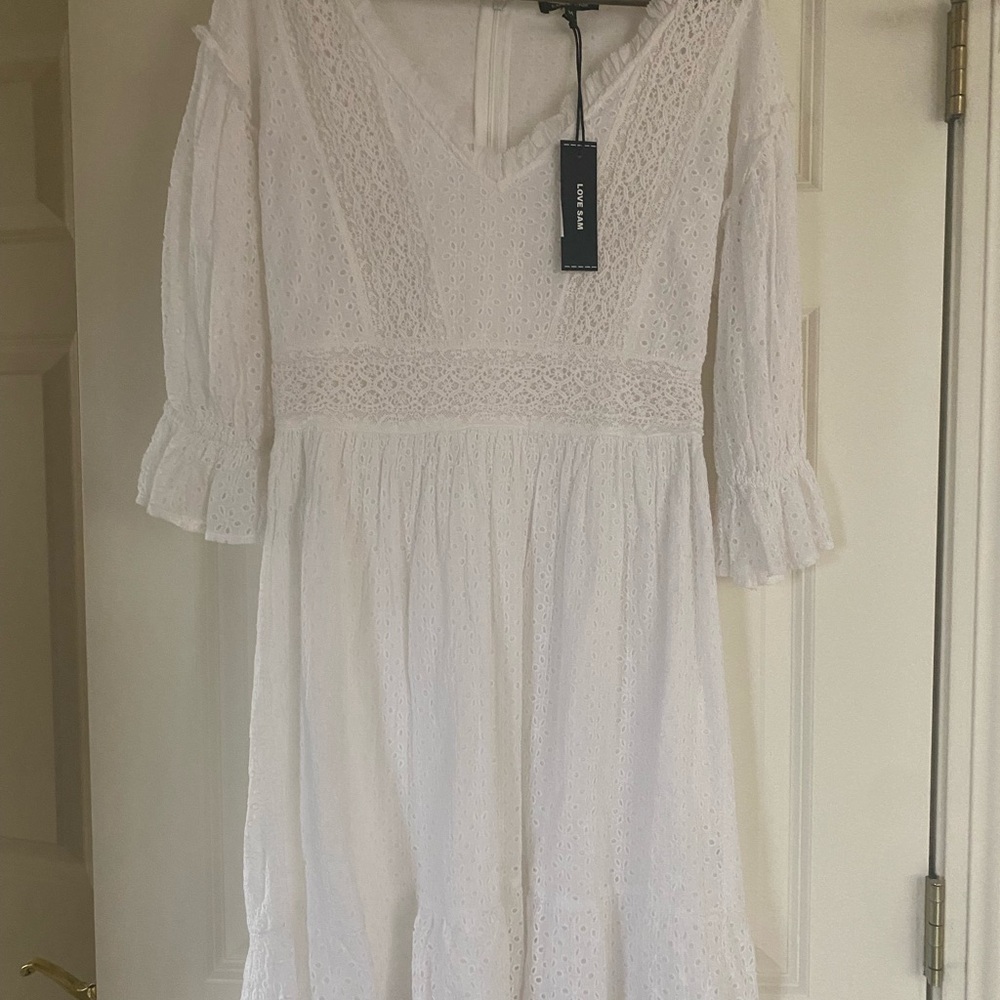 Revolve x Love Sam White Lace White Medium